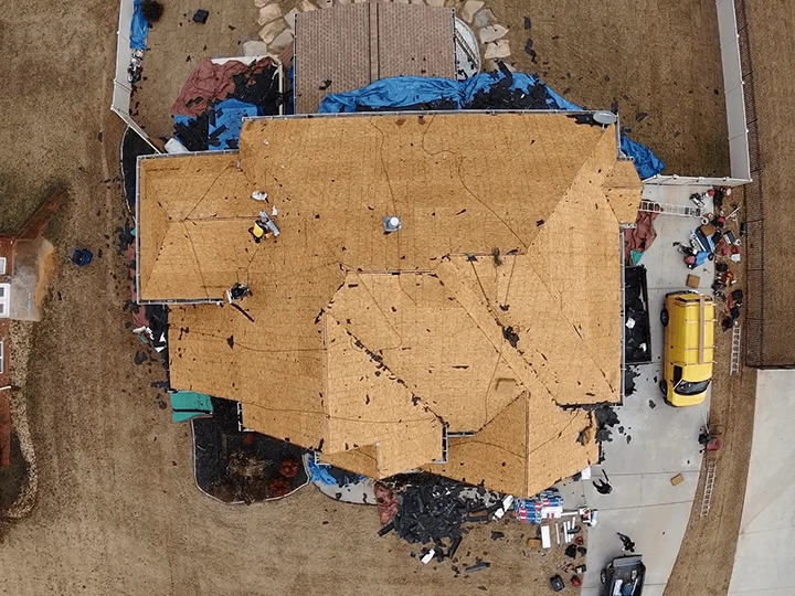 Roof in Lawrenceville, GA going under replacement